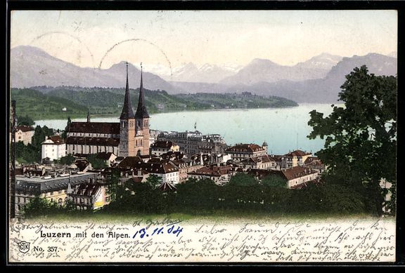 Cartes postales: Luzern, Teilansicht der Stadt mit Blick  – D'occasion à Berlin par bartko-reher