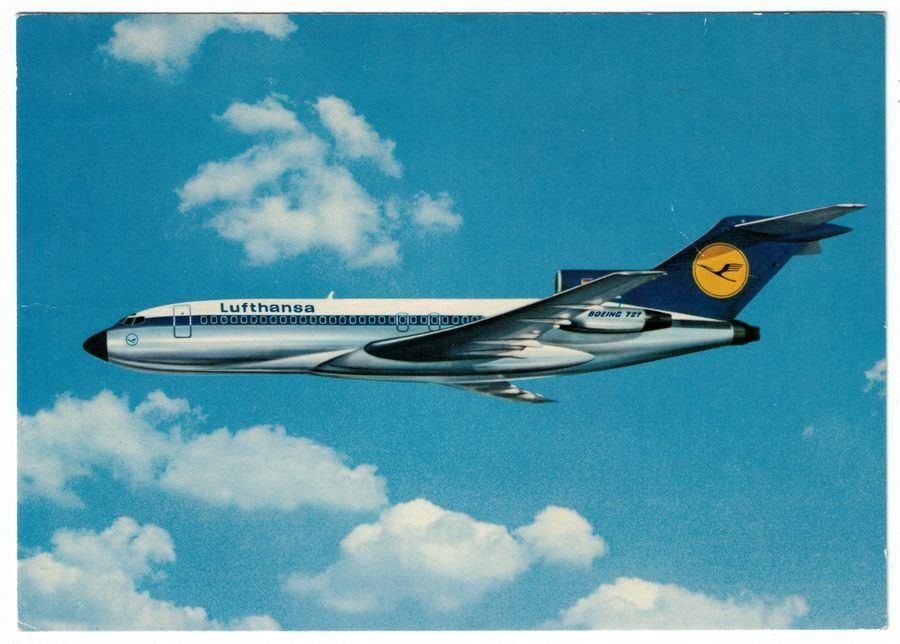 Cartoline postali: Boeing 727 Europa Jet Lufthansa – Usato da Frauenfeld venduto da POML