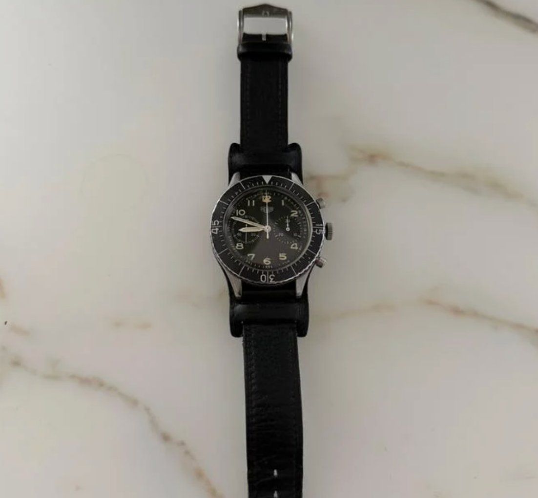 Tag Heuer Orologi: Heuer Bundeswehr Flyback - Ref 1550 – Usato da Zürich venduto da brothersinwatches 3