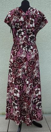 Kleid S Max Mara Seide Maxikleid Gr 38 bordeaux creme NEU