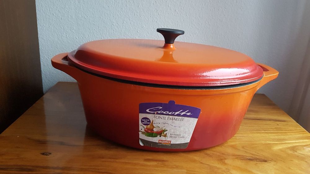 Cocotte Le Creuset Orange En Métal émaillé - Marmite Fait Tout, Fonte, état D'occasion