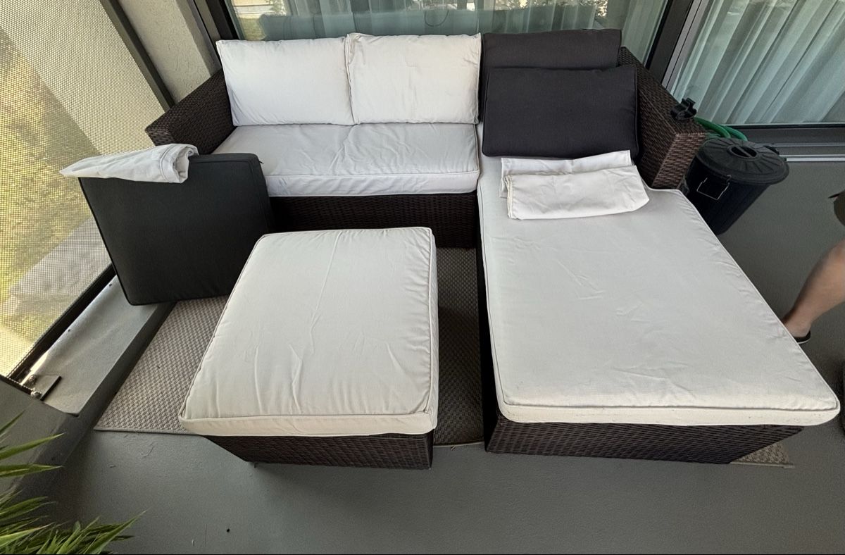 Viplounge Divani: Brooklyn Rattan Lounge braun inkl. Abdeckung – Usato da Gisikon venduto da N.st01