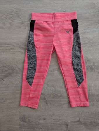 Sport Leggings 3/4 Länge, Adiyaro Gr. 34 pink/grau