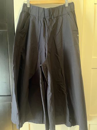 Pantalon large Ottodame bleu marine coton état neuf
