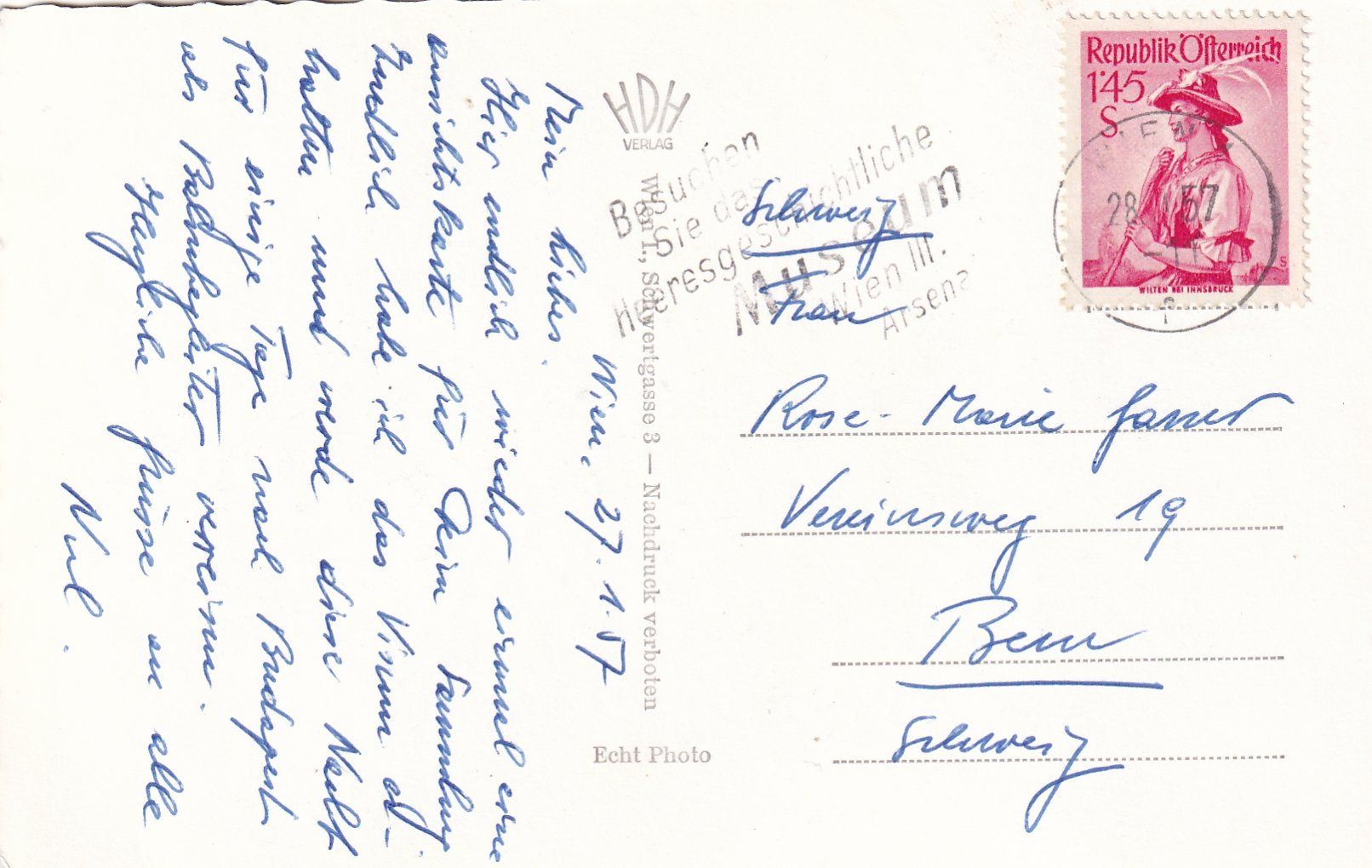 Cartoline postali: Wien - Rathaus /mp – Usato da Hombrechtikon venduto da Rudolf07 1