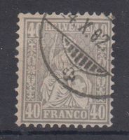 Hélvétie assises n° 50 oblitéré (oblitération non garantie)