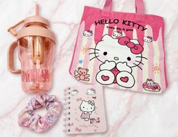 Set Hello Kitty: Borsa, Bottiglia, Quaderno, Elastico