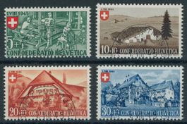 1945 - Pro Patria - Halbmond Stempel - 1. August