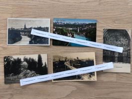 5x, Bern Brücken Weltpostverein Münster AK