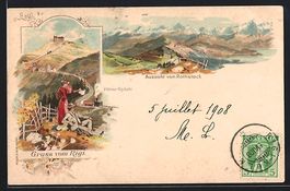 Litho Rigi, Aussicht vom Rothstock, Vitz
