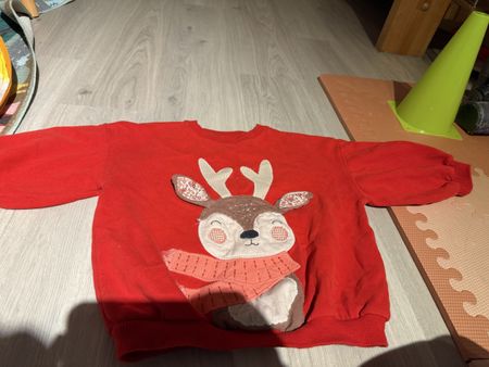 Next Children's Sweater Red Reindeer Motif Size 3-4 Years