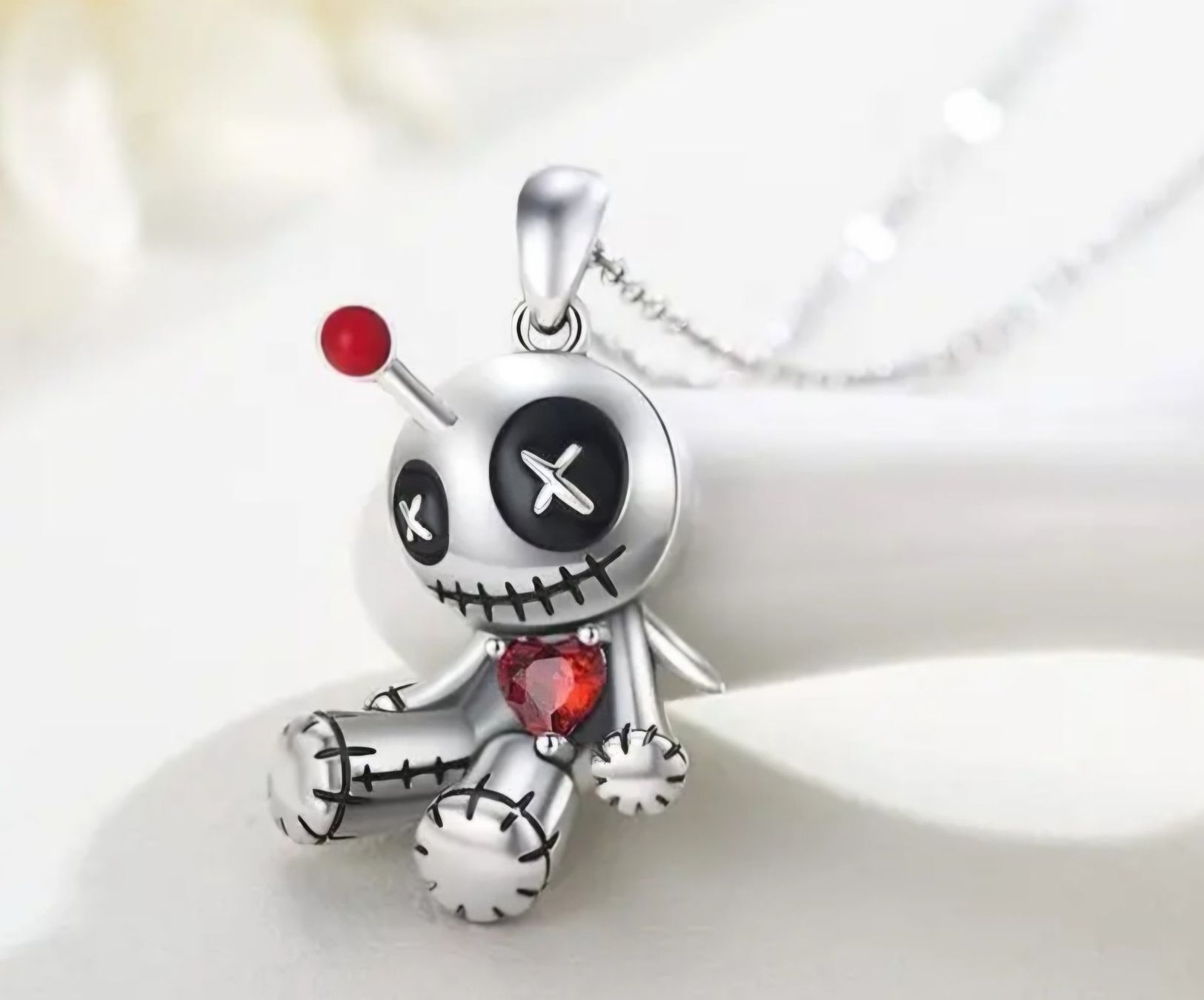 Ketten: Neu! Anhänger + Ohrringe Gothic Puppe Voodoo – Neu und originalverpackt aus Füllinsdorf von Sunnebliemli7 3