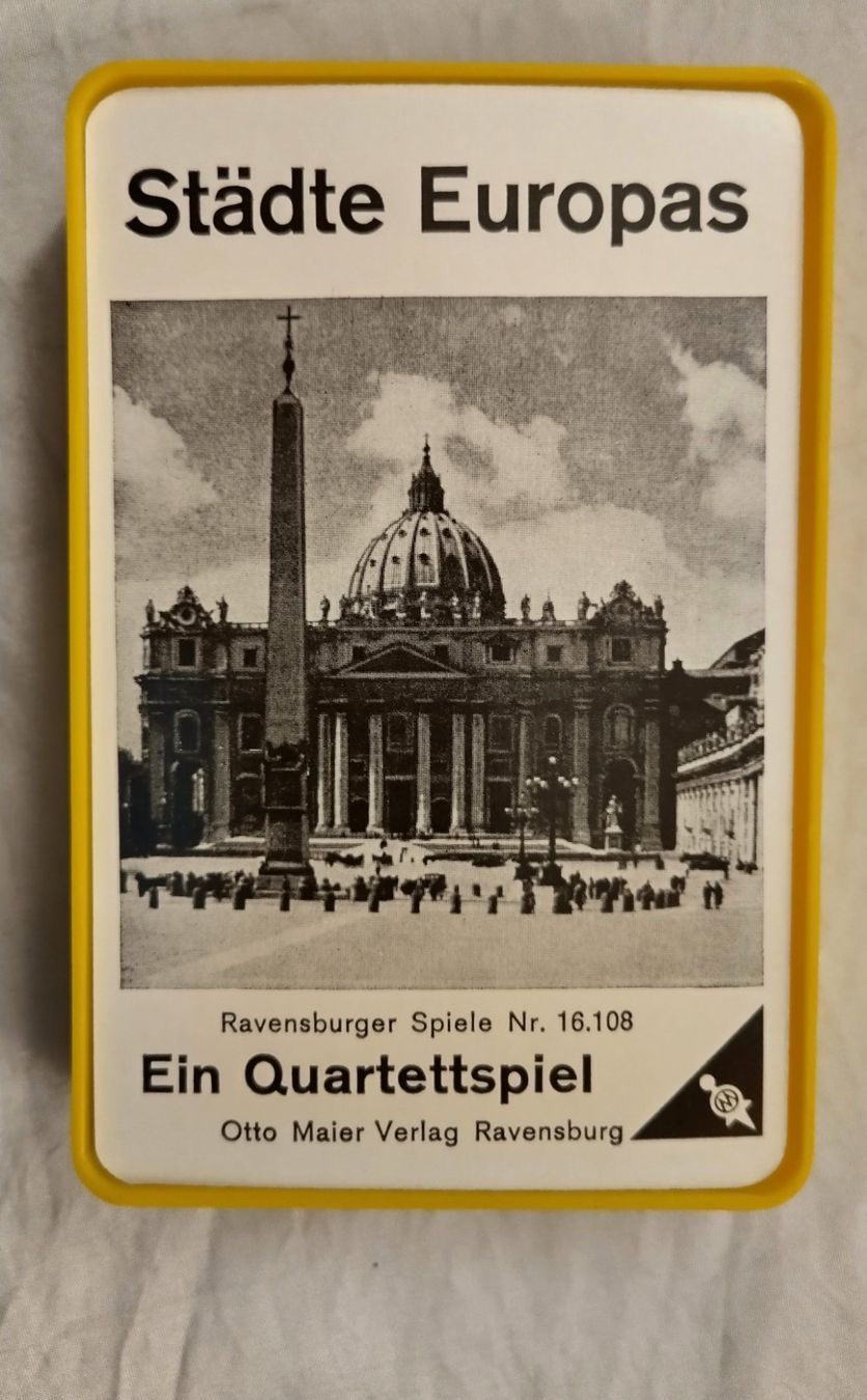 Ravensburger Giochi: Ravensburger Quartett "Städte Europas" ±1960 / 36 Karten – Usato da Bellach venduto da JingleJerry