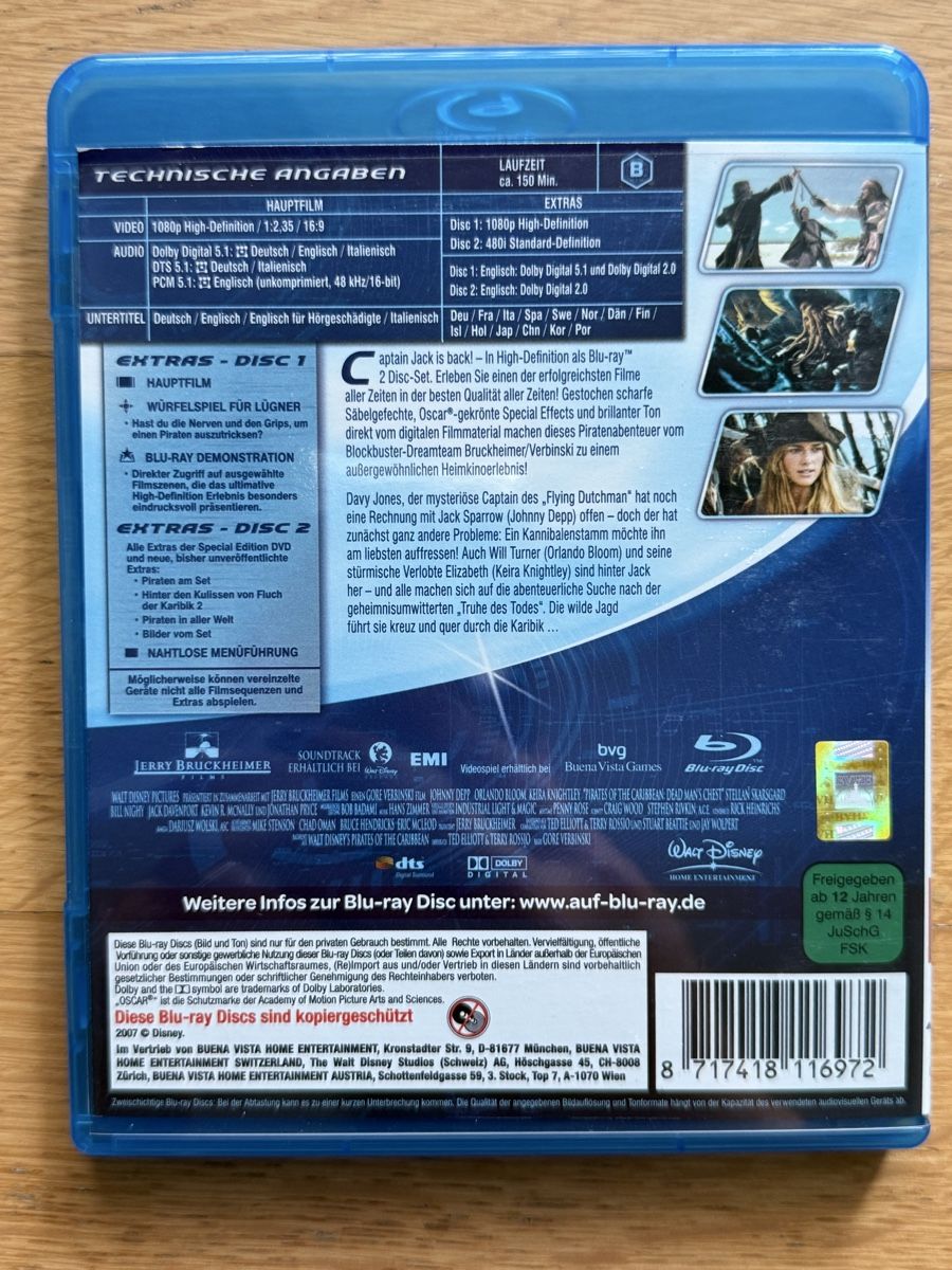 Alle DVDs: Fluch der Karibik 2 - Blu-ray – Gebraucht aus Kölliken von nerdorado 1