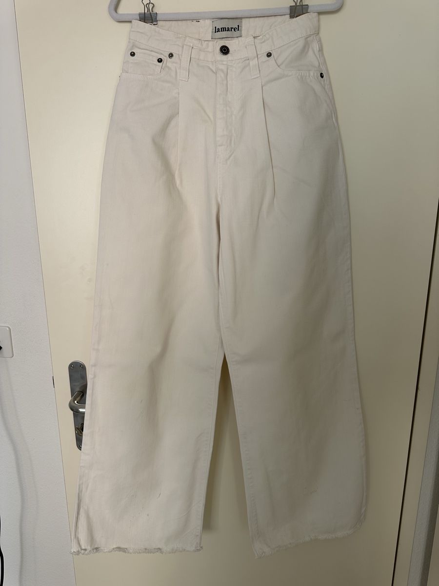 Lamarel Jeans: Lamarel Straight Leg Jeans Weiss Gr. M – Usato da Zürich venduto da tmarina 4