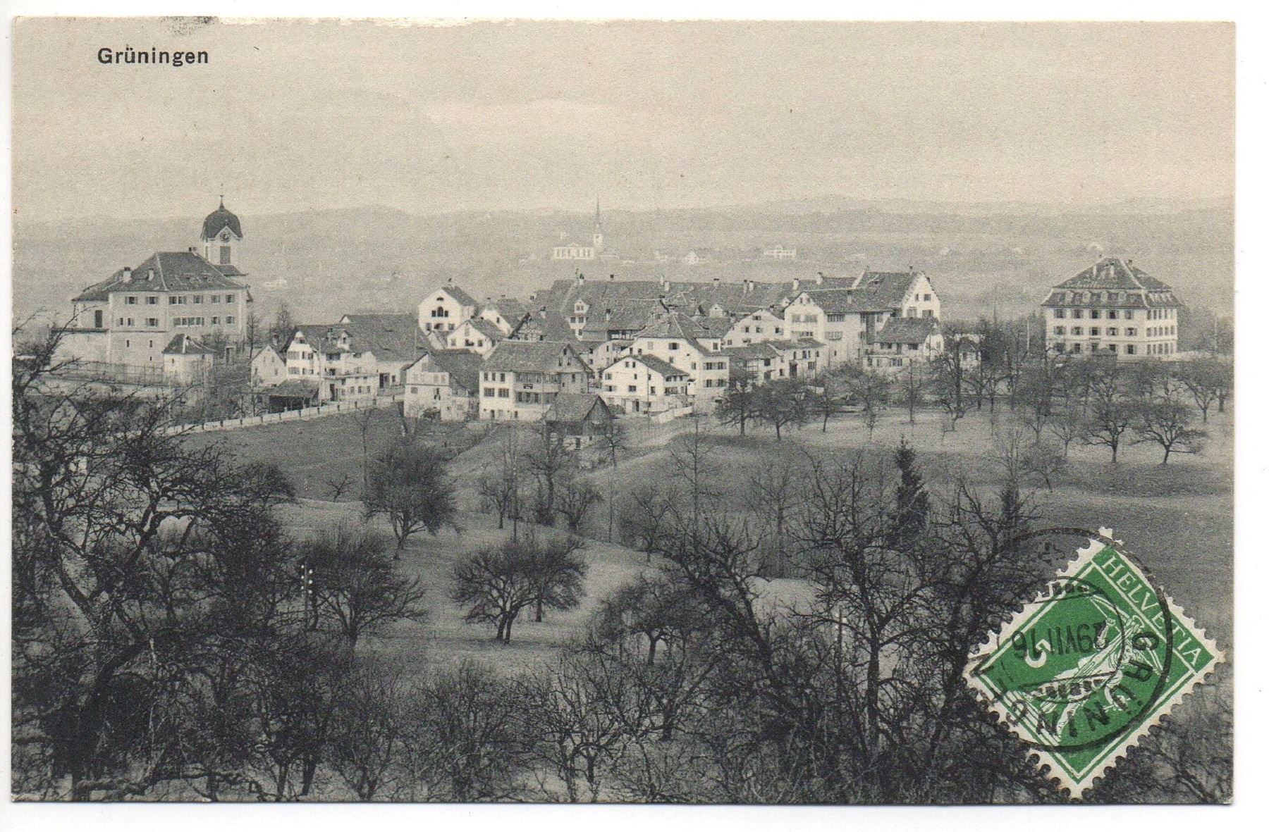 Cartoline postali: GRÜNINGEN Nr. 1052 – Usato da Jona venduto da philajona