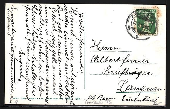 Cartoline postali: Passepartout-AK Amriswil, Fabrik Wilson – Usato da Berlin venduto da bartko-reher 1