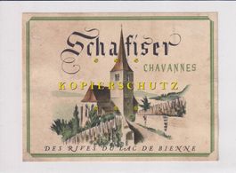 Etikette für Wein - Schafiser / Chavannes /bd