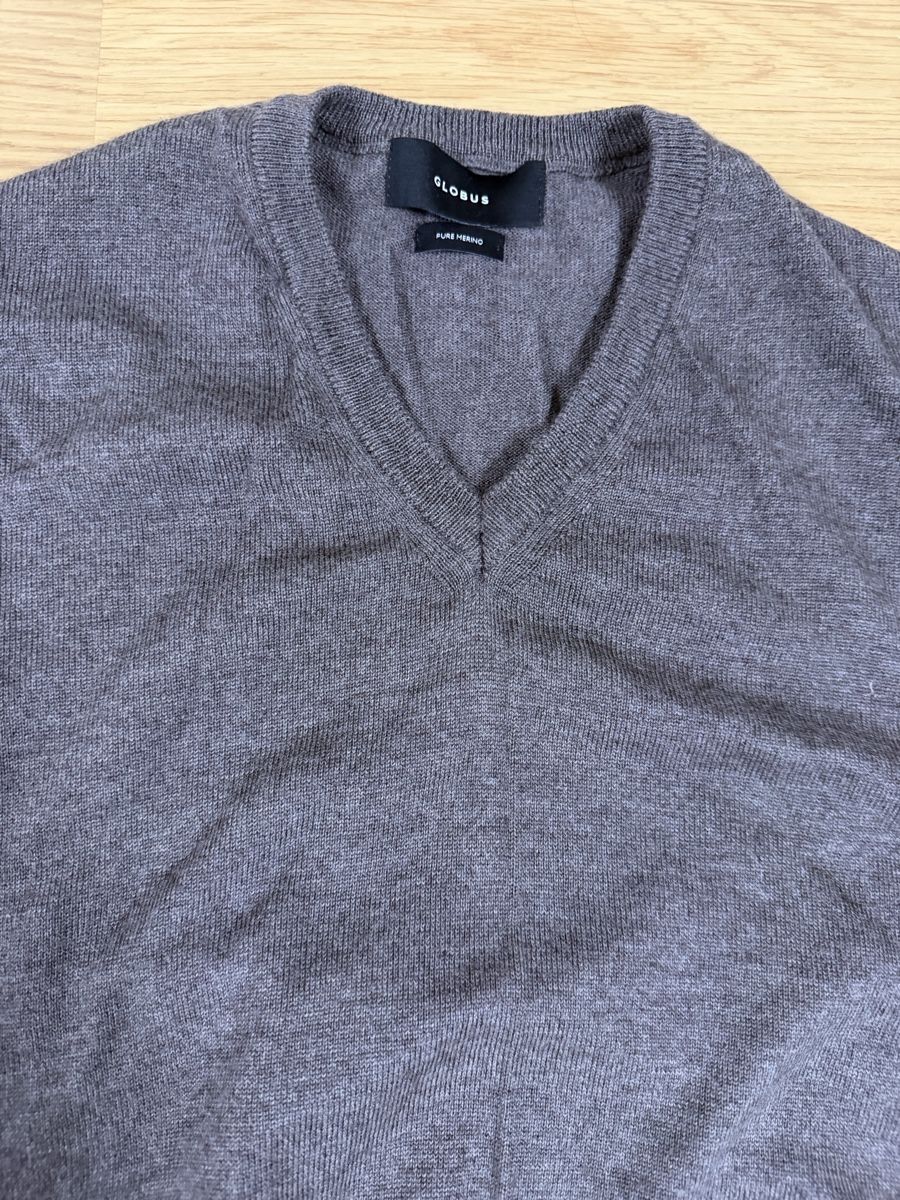 Globus Maglioni & Felpe: Herren Pullover Globus Merinowolle grau Grösse M – Usato da Luzern venduto da gal_28xl 1