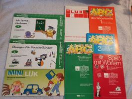 8 Mini LÜK Lernhefte für Vorschule und Schule gebraucht
