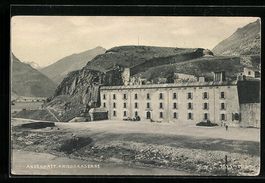 Andermatt, Kriegskaserne mit Strasse und