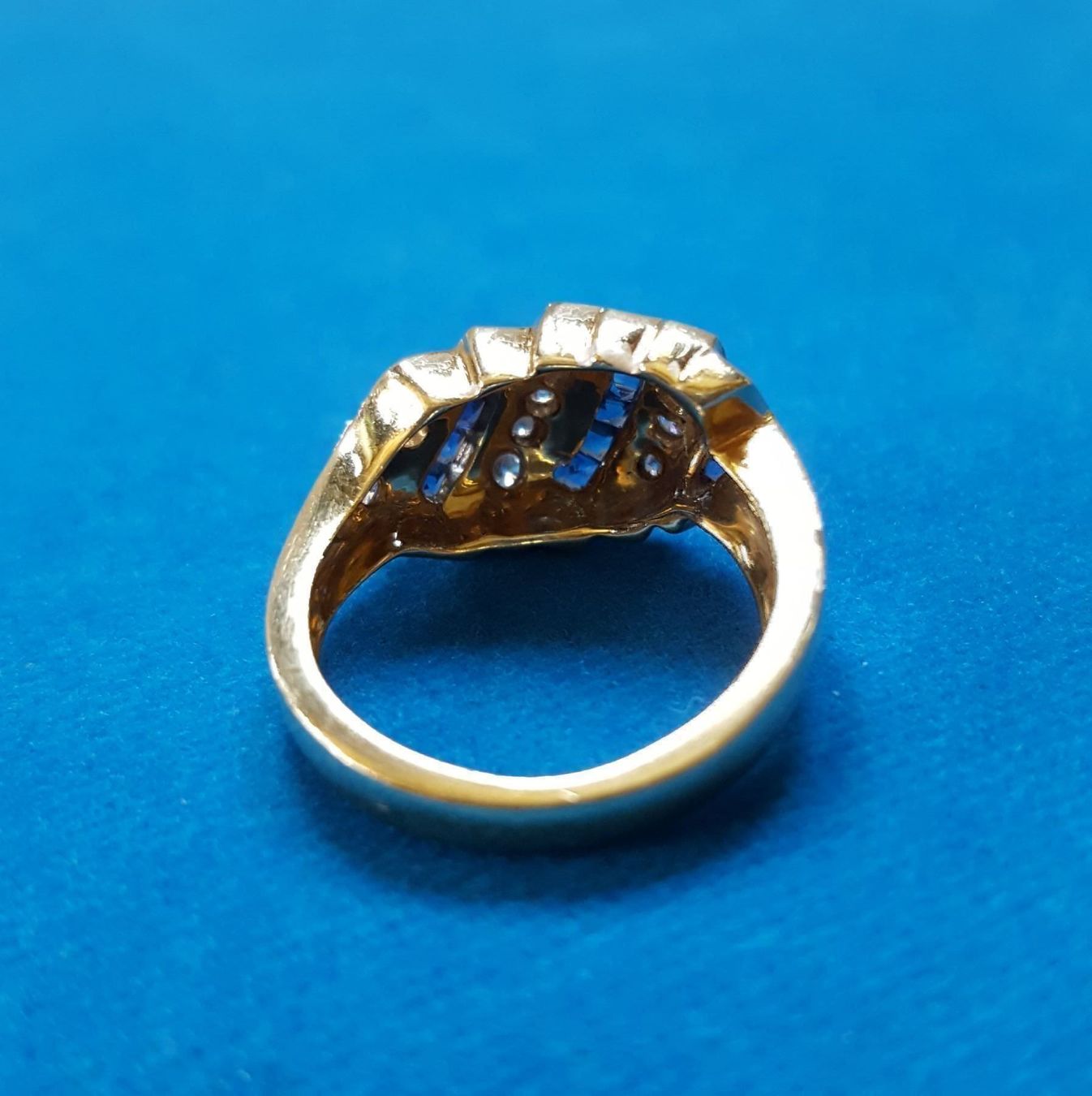 Anelli: Gold 750 Massiv Brillanten/Saphire Ring – Usato da Wald ZH venduto da Aniade 4