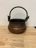 Antiker Kupferkessel mit Henkel gebraucht dekorativ