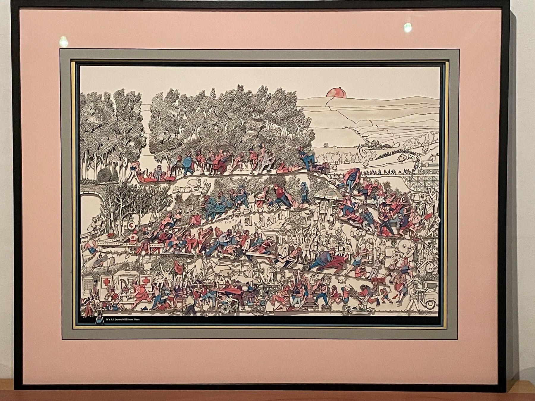 Grafiken & Lithographien: B. Johnson "It's all downhill from here", signiert, 2/100 – Gebraucht aus Basel von squareone100