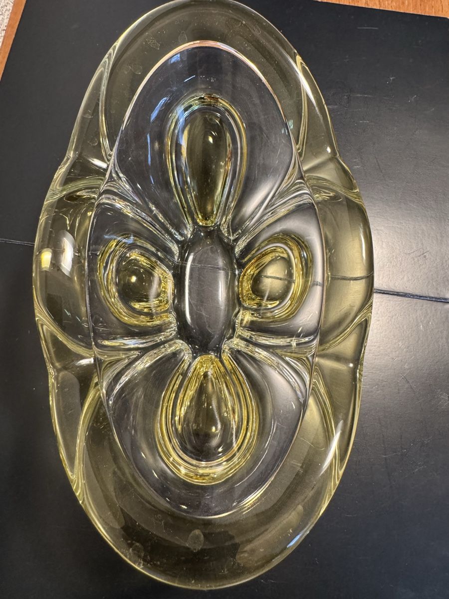 Murano Ciotole: Murano Kristall Schale 50iger Jahre – Usato da siebnen venduto da minte 1