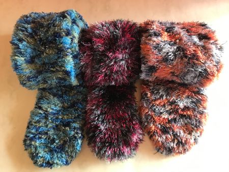 Schal Winterschal Strickpelz Halstuch Winterhalstuch 3 Stk