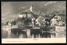 AK Brienz /BE, Teilansicht mit Kirche