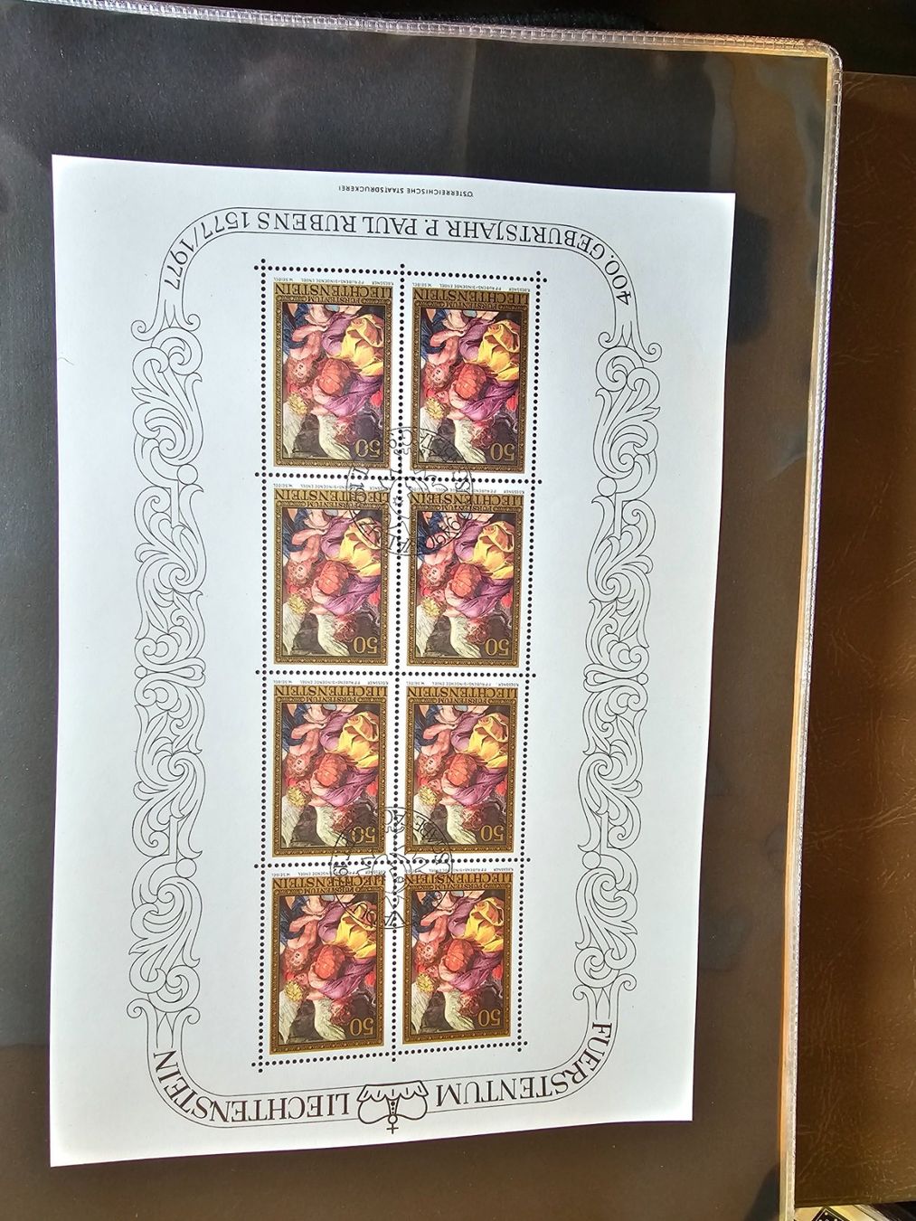 Alle Briefmarken: LIECHTENSTEIN 1976 ET GEST. KL.BOGEN  P.PAUL RUBENS – Gebraucht aus Dintikon von bonita099