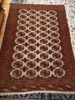 Feine alter handgeknüpfter Orientteppich Ersari 141 x 198