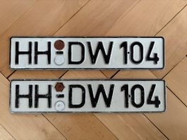 Autonummer Kennzeichen Deutschland Hamburg HH-DW 104 2 Stk. 