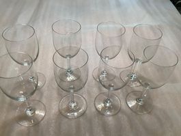 8 KRISTALL BACCARAT WEISSWEIN GLÄSER ( GEMARKT )