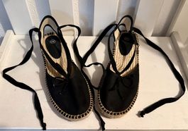 Espadrillas nere con lacci n°40
