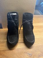 Schwarze Keilstiefeletten Grösse 37 neuwertig Herbst/Winter 