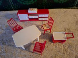 Jean. W. Germany Puppenhausmöbel Set, Vintage, guter Zustand