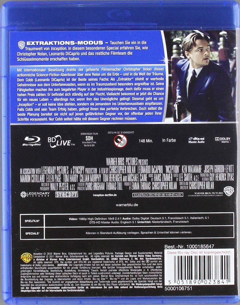 Alle DVDs: Inception [Blu-ray] – Neu (gemäss Beschreibung) aus Laupen ZH von Moviesammler 1