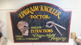 Skurriles Zahnarzt-Schild aus Holz Halloween (Zahnarzt)