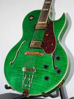 E Gitarre, Semiakustik, Flamed Maple Top, Ahorn/Palisander