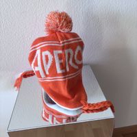 ORANGE APEROL STRICKMÜTZE MIT BOMMEL