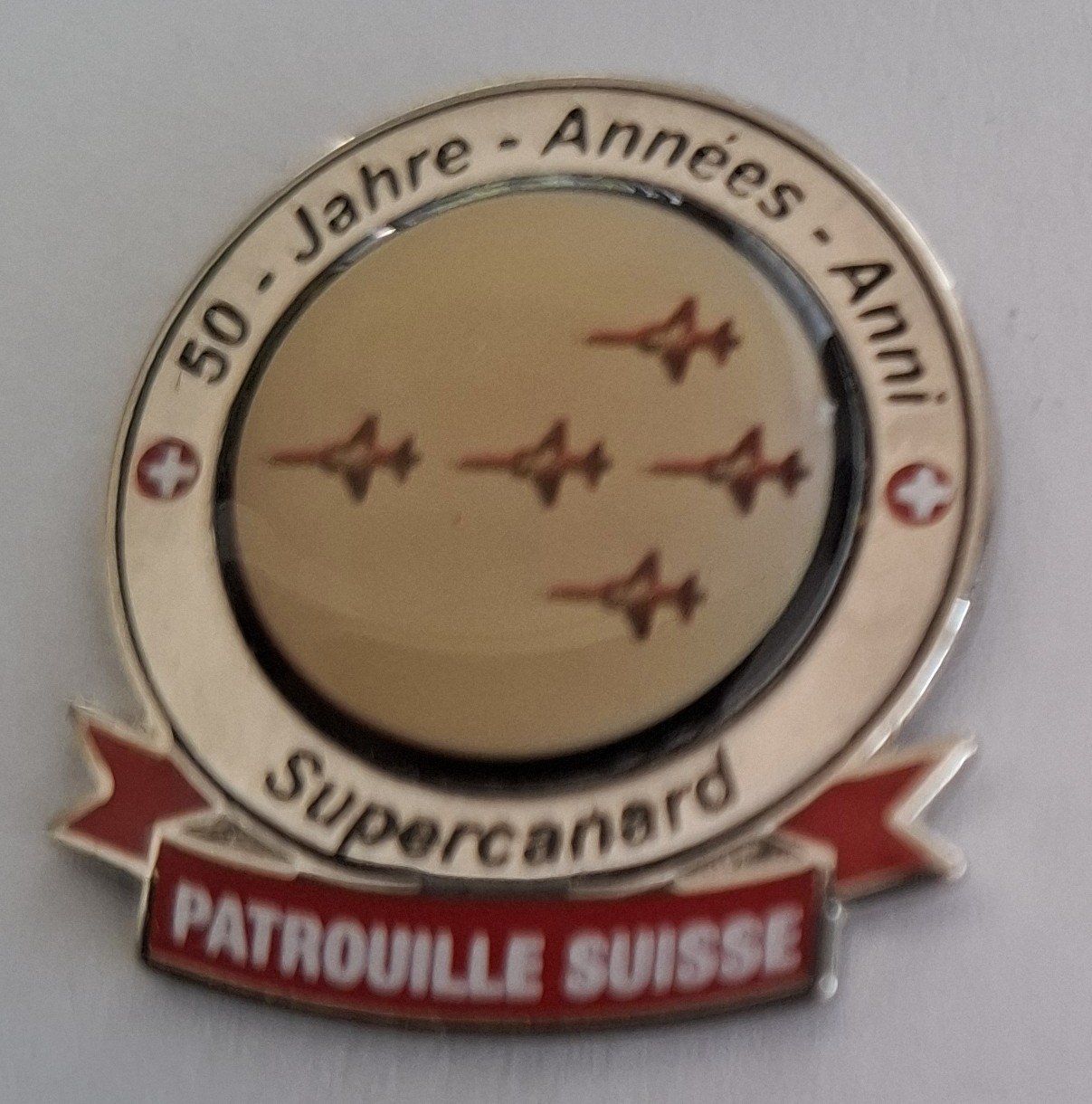 Schweizer Armee Placchette & Badge: Patrouille Suisse Supercanard – Usato da Hinterkappelen venduto da Schampus