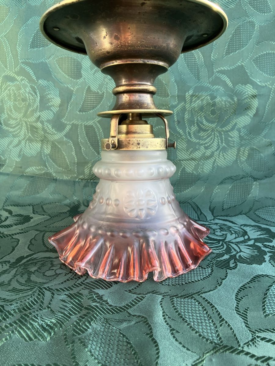 Lampadari & plafoniere: Antik Deckenlampe mit schöne Glasschirm – Usato da Zürich venduto da otomado 1