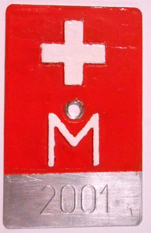 Insegne: Velonummer Militär M-2001 – Usato da Bülach venduto da anska