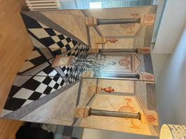Panneau décoratif trompe-l'oeil perspective antique 4 pièces