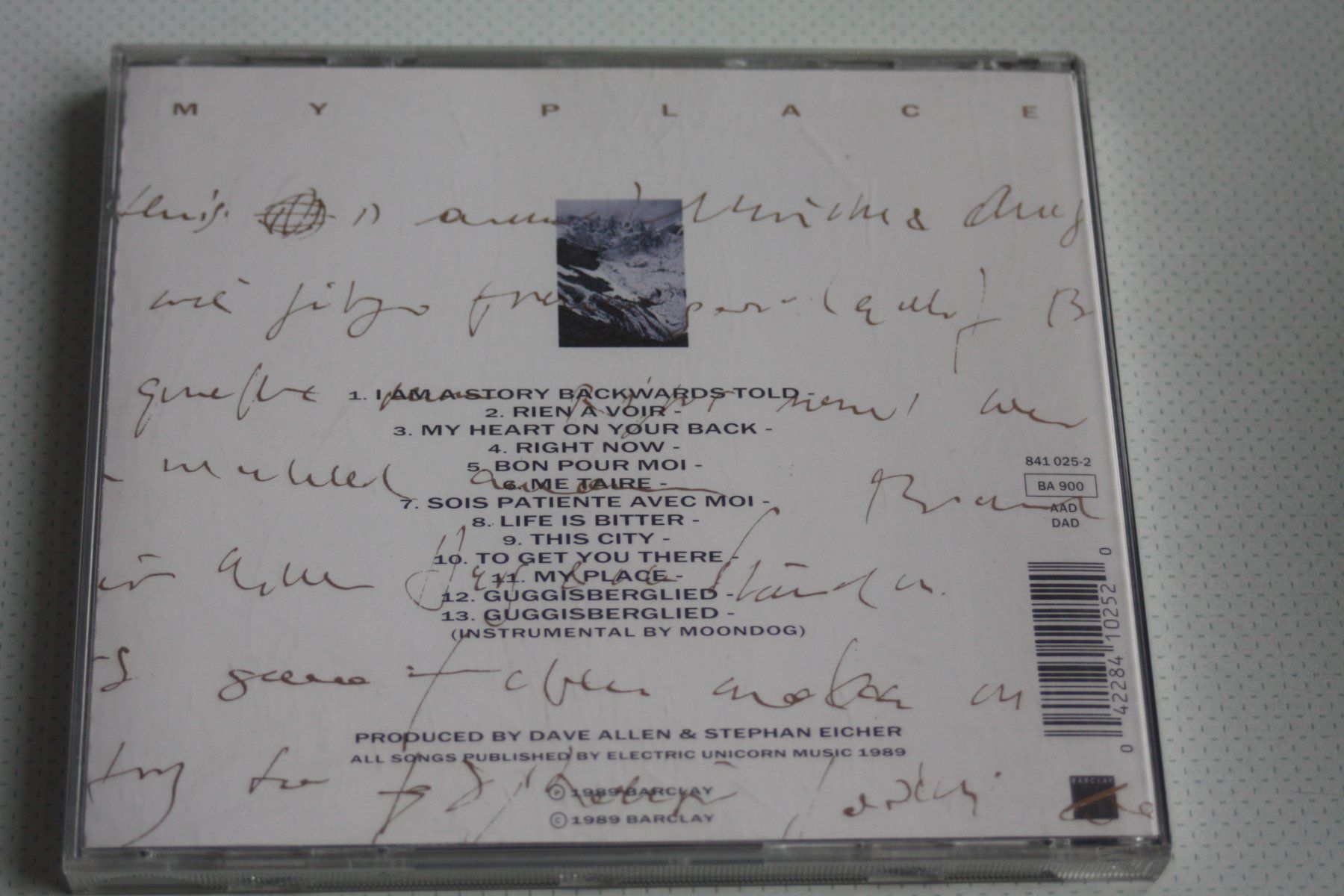 CD: Stephan Eicher My Place CD 1989 Rarität – Usato da Wettingen venduto da Licht08 1
