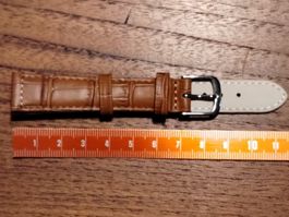 16mm Bracelet de montre en cuir