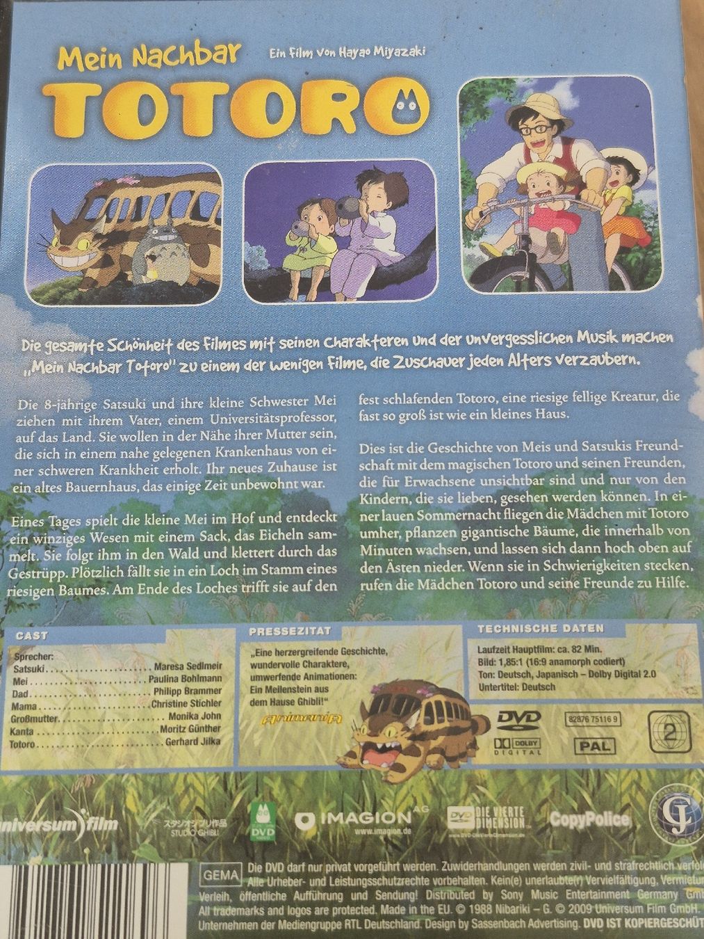 Alle DVDs: Mein Nachbar Totoro DVD  – Gebraucht aus Oberembrach von Kady638 1