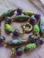 TOP Murano Halskette mit viel Bling, 60er Jahre